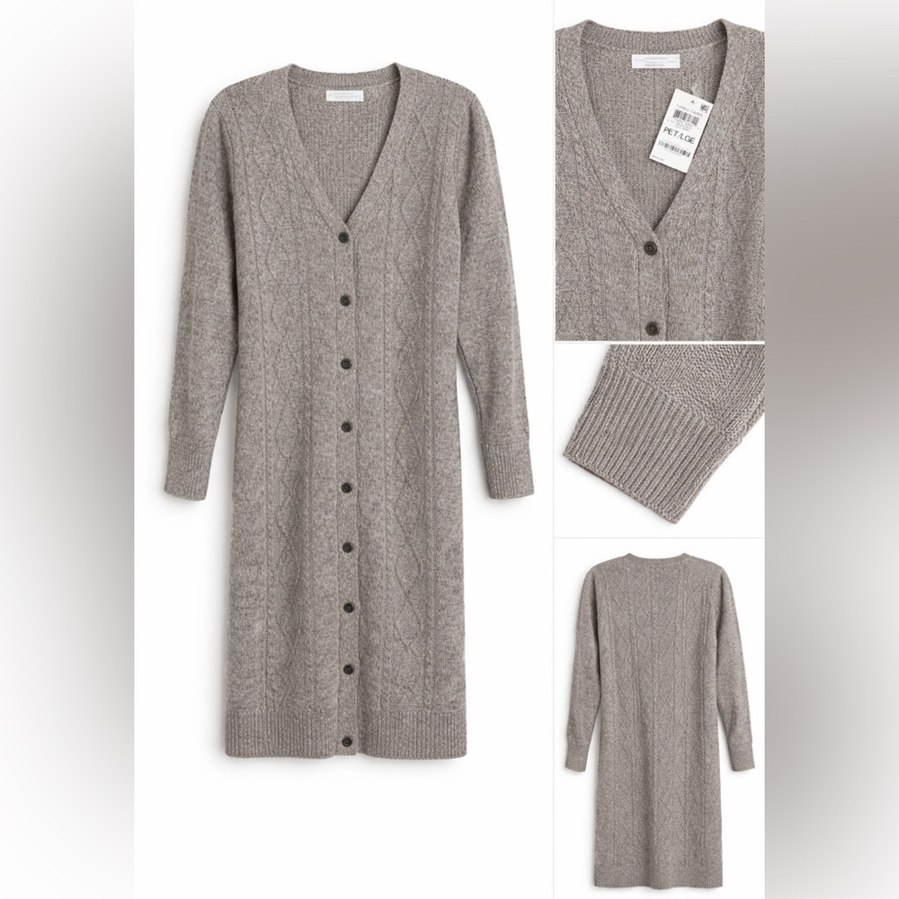 Karen Turbo Cardigan — Gray Women's Cardigan Sweater -Size P/L